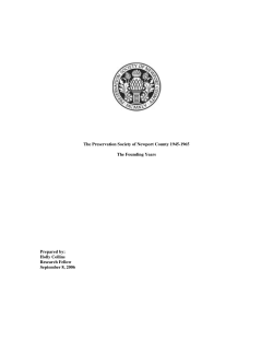 The Preservation Society of Newport County 1945