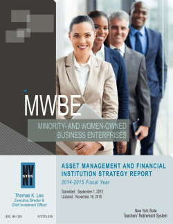 MWBE Asset Management and Financial Institution