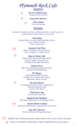 Cafe Menu April No Price 2014