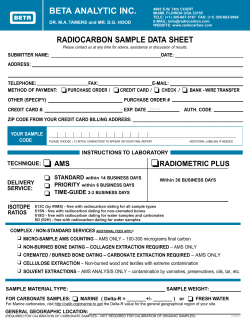 RADIOCARBON SAMPLE DATA SHEET