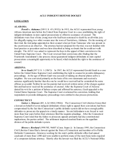 ACLU INDIGENT DEFENSE DOCKET LITIGATION ALABAMA