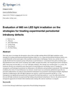 Evaluation of 660 nm LED light irradiation on the
