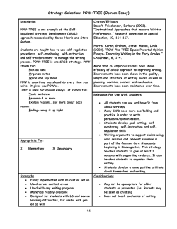 14 Strategy Selection: POW+TREE (Opinion Essay)