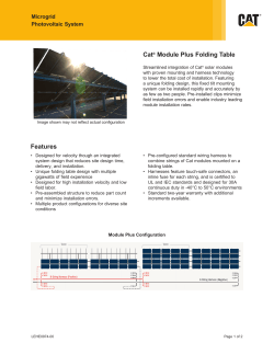 Cat&reg; Module Plus Folding Table Features