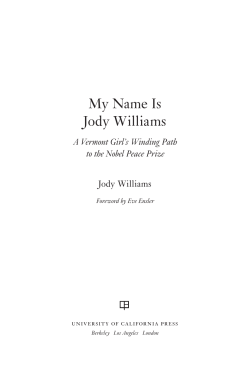 My Name Is Jody Williams