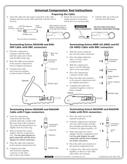 Compression Tool Instruction Card