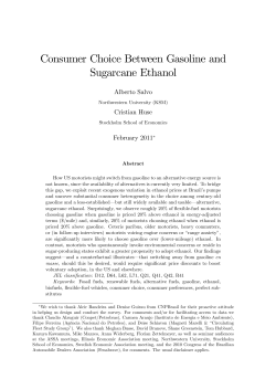 Consumer Choice Between Gasoline and Sugarcane Ethanol