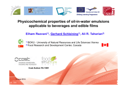 Physicochemical properties of oil-in-water emulsions