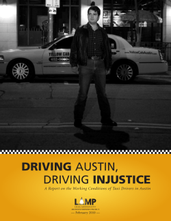 Driving Austin, Driving Injustice - Taxi Drivers Association of Austin