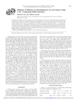 Influence of Moisture on Potentiometric Cl2 Gas Sensor