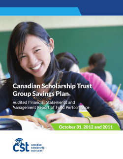 Canadian Scholarship Trust Group Savings Plan