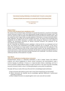 International meeting: Reflecting on Hornbostel