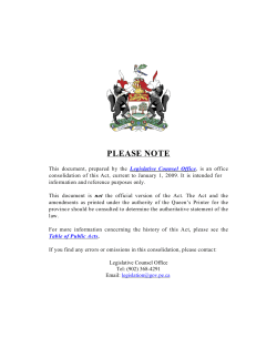 PLEASE NOTE - PrinceEdwardIsland.ca