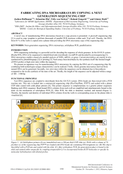 FABRICATING DNA MICROARRAYS BY COPYING A NEXT