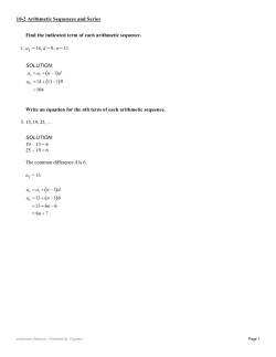 Find the indicated term of each arithmetic sequence