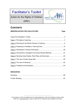 Facilitator`s Toolkit