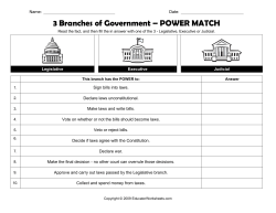 3 Branches of Government