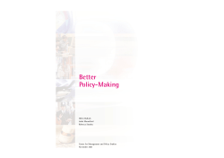 Better Policy-Making - The UK Civil Service