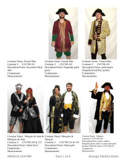 Costume Name: French Man Costume Name: French