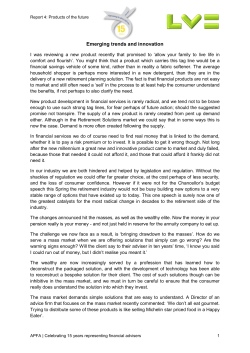 Emerging trends and innovation