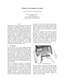 A Model of Two-Thumb Text Entry