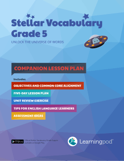 Stellar Vocabulary Grade 5