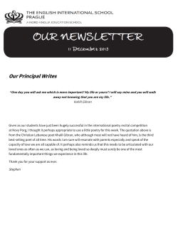 Our Principal Writes - Nord Anglia Education