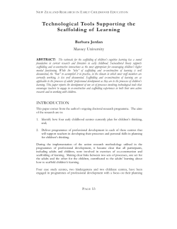 Technological Tools Supporting the Scaffolding of Learning