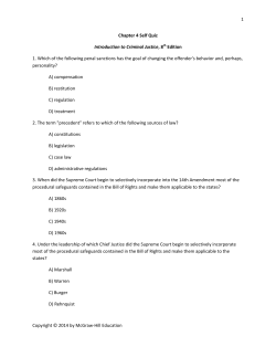 1 Copyright &copy; 2014 by McGraw-Hill Education Chapter 4 Self Quiz