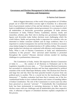 Governance and Election Management in India