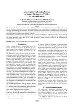 Accessing and Elaborating Walenty &mdash;a Valence Dictionary of Polish