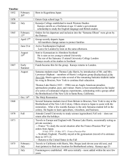 Nagasawa Timeline - Museums of Sonoma County