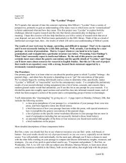 Lycidas - HSU Users Web Pages