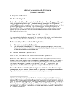 Internal Measurement Approach