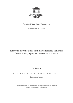 Functional diversity study on an altitudinal forest transect in Central