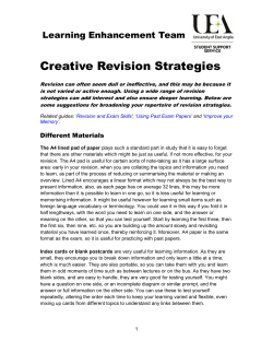 Creative Revision Strategies