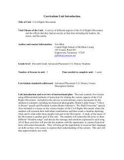 Civil Rights Movement - Teach Tennessee History