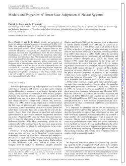 Models and Properties of Power-Law Adaptation in Neural Systems