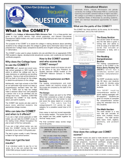 COMET FAQ`s - College of Micronesia