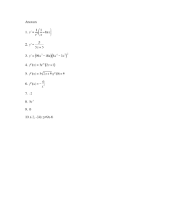 Answers 2. о y = 5 5x + 3 3. ʹ&prime; y = 96x3 &minus;18x ) 8x4 &minus; 3x2 4. о f (x