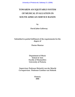towards an equitable system of musical evaluation in south african
