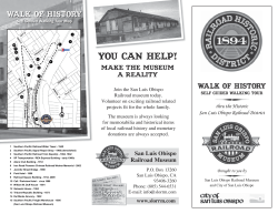 San Luis Obispo Historical Railroad District Walk of History Tour