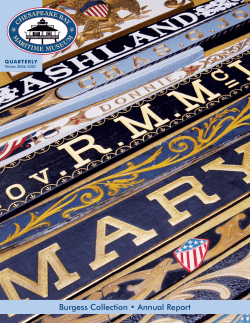 Burgess Collection &bull; Annual Report