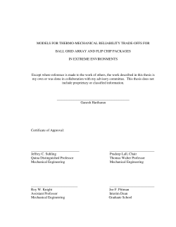 models for thermo-mechanical reliability trade