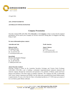 READ MORE - Orocobre Limited