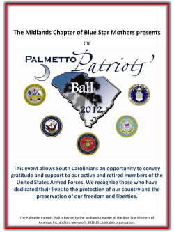 The Midlands Chapter of Blue Star Mothers presents