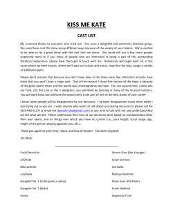 KISS ME KATE - Schauer Arts Center