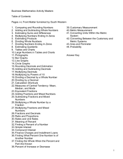 Business Math Activity