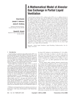 A Mathematical Model of Alveolar Gas Exchange in Partial Liquid