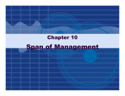 Span of Management - E